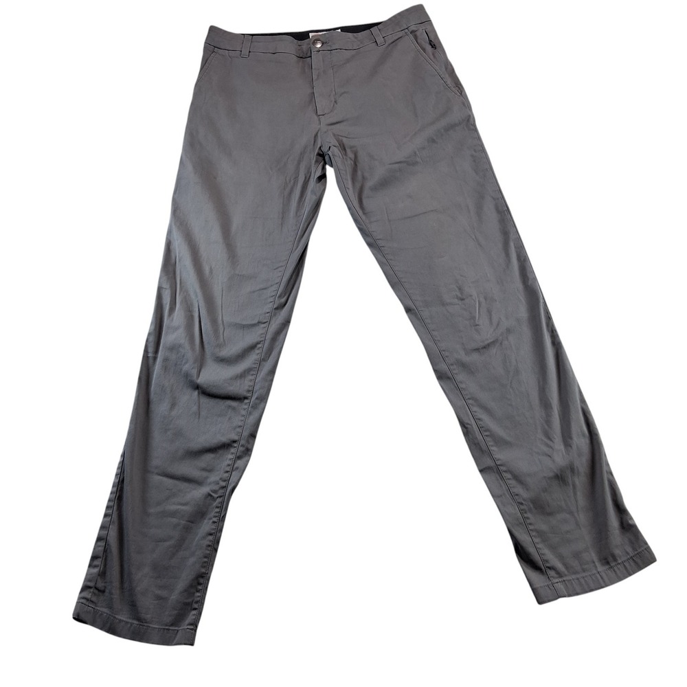 Birddogs Chino Pants Mens 32x32 Grey Straight Leg Stretch Cotton Tech Golf